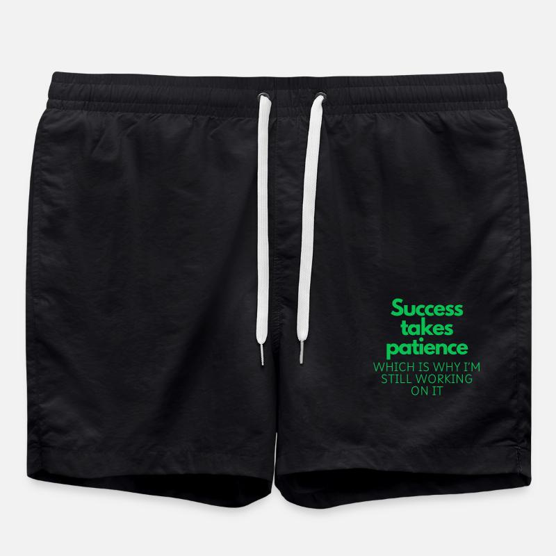 Le succès exige de la patience - Short de bain - noir
