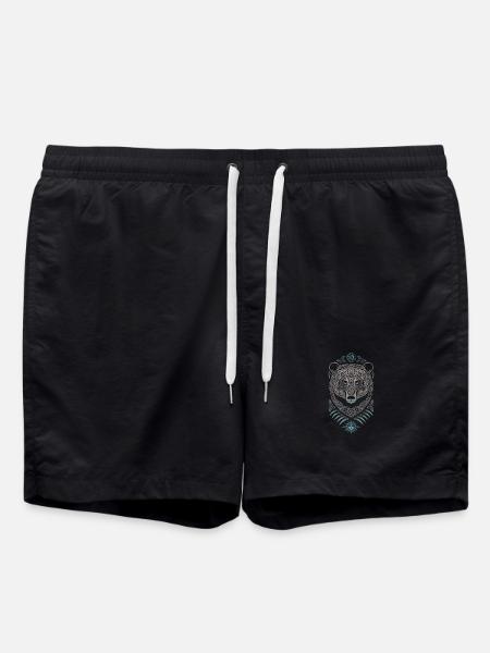 Loup Celtique Mandala et Soleil - Short de bain - noir