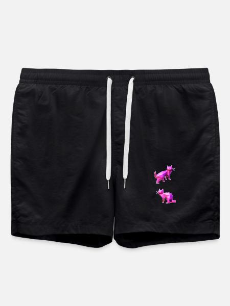 Pink Poly Cats Duo - Short de bain - noir