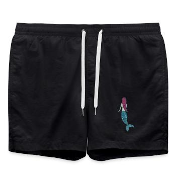 mermaid - Swim Trunks - black - Front - AI Model Male 185 light (185cm)