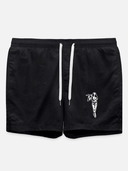 Flûte fille dessin - Short de bain - noir