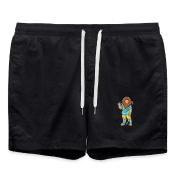 Löwe Feldhockey Hockeyschläger - Badeshorts - Schwarz - Vorne - AI Model Male 185 light (185cm)