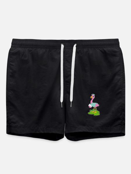 Flamingo Krankenschwester - Badeshorts - Schwarz