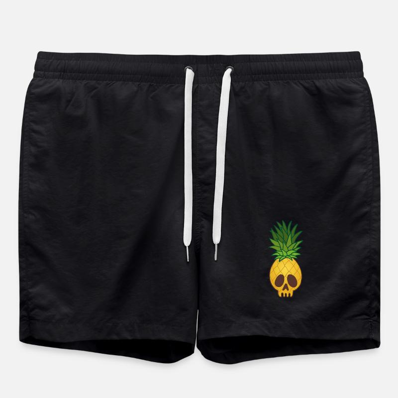 Pineapple Skull - Swim Trunks - black