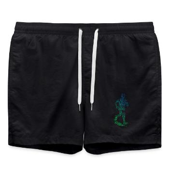 En résumé : Courir - Short de bain - noir - Devant - AI Model Male 185 light (185cm)