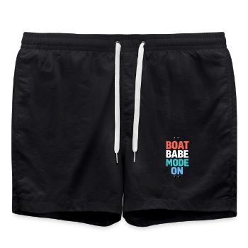 Seehaare Kümmern Sich Nicht Um - Badeshorts - Schwarz - Vorne - AI Model Male 185 light (185cm)