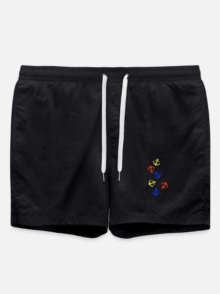 Anker Bunt - Badeshorts - Schwarz