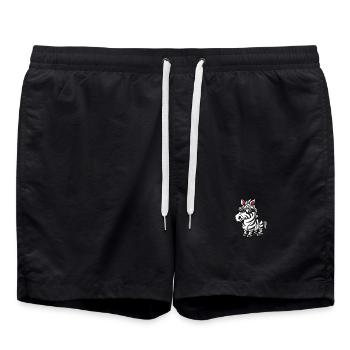 Zebra Cool Animal - Swim Trunks - black - Front - AI Model Male 185 light (185cm)