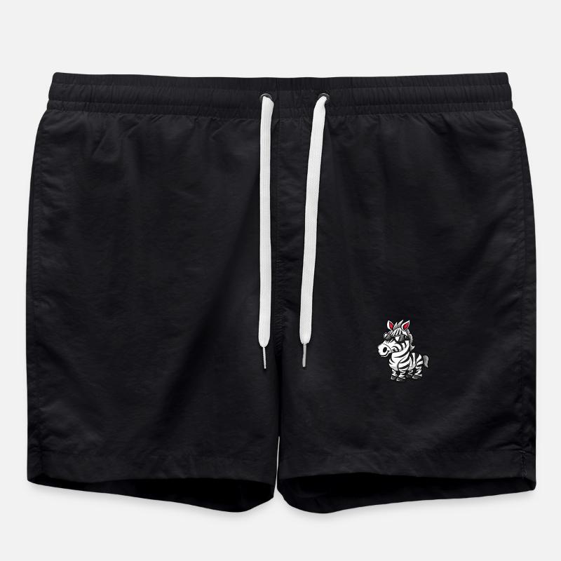 Zebra Cool Tier - Badeshorts - Schwarz