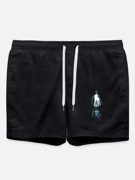 Silhouettes of the Surf - Badeshorts - Schwarz