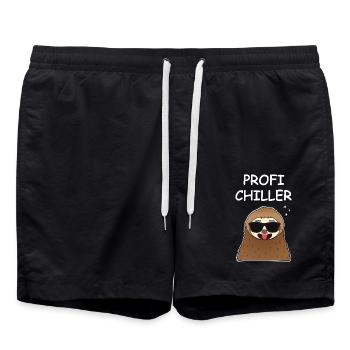 Profi Chiller Faultier - Badeshorts - Schwarz - Vorne - AI Model Male 185 light (185cm)