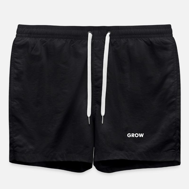 CROISSANCE · Blanc - Short de bain - noir