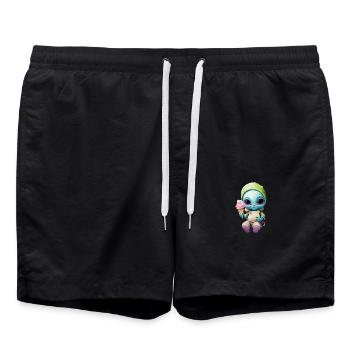 Alien Alien Girl Ice Summer - Swim Trunks - black - Front - AI Model Male 185 light (185cm)