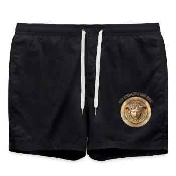 Medusa, Yvo Tattoo, Tattoo Be You - Swim Trunks - black - Front - AI Model Male 185 light (185cm)