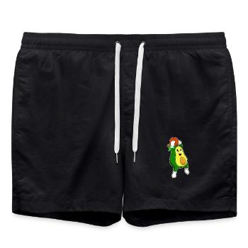 Avocado Basketballspieler Basketball - Badeshorts - Schwarz - Vorne - AI Model Male 185 light (185cm)