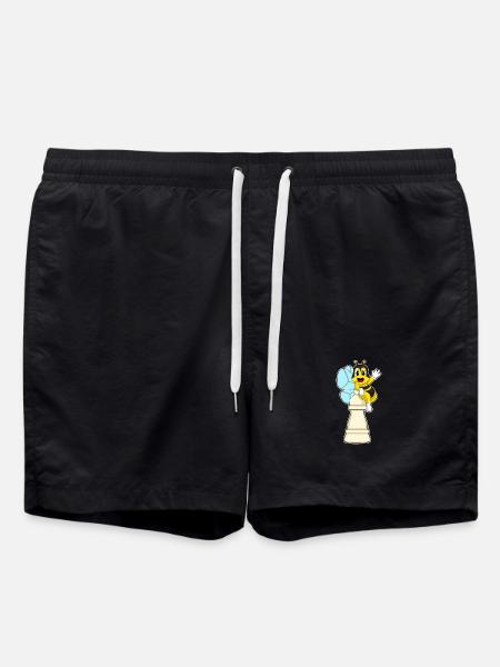 Biene Schachfigur Bauer Schach - Badeshorts - Schwarz