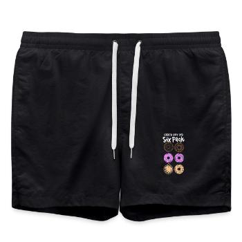 Donut Fitnessstudio - Badeshorts - Schwarz - Vorne - AI Model Male 185 light (185cm)