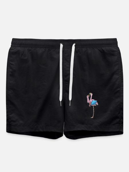 Flamingo Pizza - Swim Trunks - black