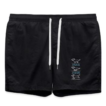 Dogs make our lives whole (dark) - Swim Trunks - black - Front - AI Model Male 185 light (185cm)