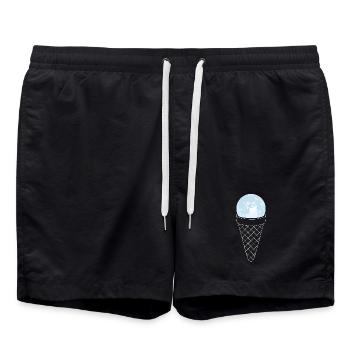 Lune et crème glacée - Swim Trunks - black - Front - AI Model Male 185 light (185cm)