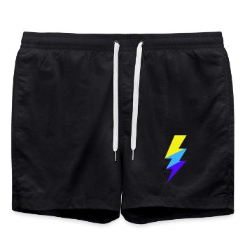 TriColor Neon Beam - Swim Trunks - black - Front - AI Model Male 185 light (185cm)