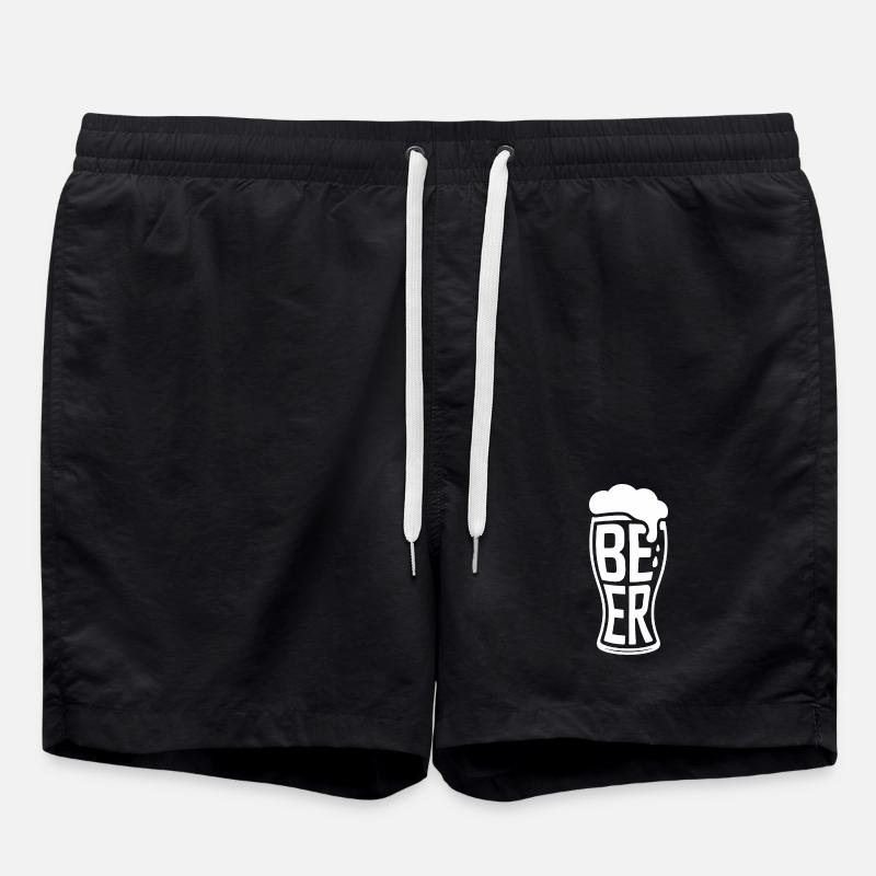 Beer - Cool Beer Logo - Swim Trunks - black