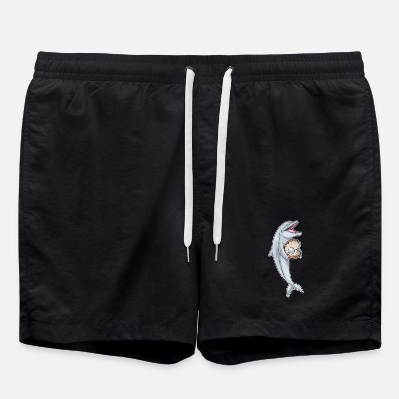 Delfin Perle - Badeshorts - Schwarz