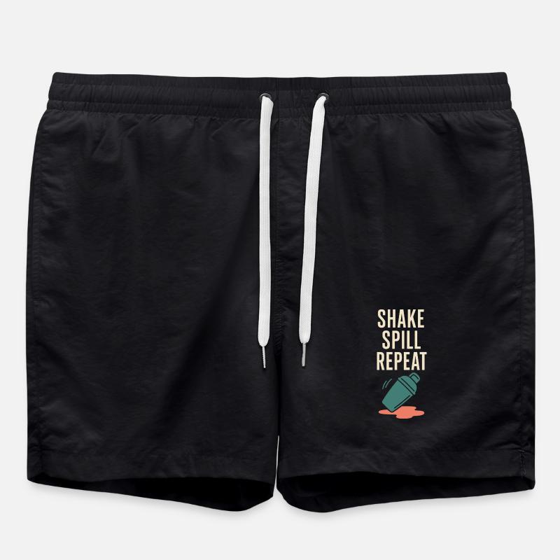 Shaker Stuck Beginner Mixologist - Swim Trunks - black