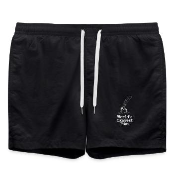 Le poète le plus correct du monde - Short de bain - noir - Devant - AI Model Male 185 light (185cm)