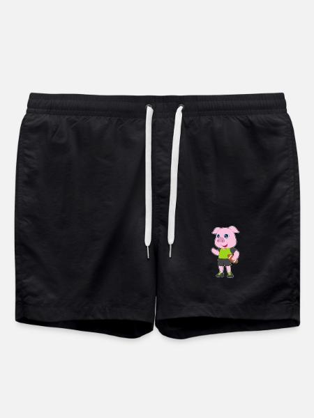 Pig American Football - Swim Trunks - black