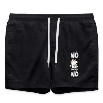 « Non, juste non » - Short de bain - noir - Devant - AI Model Male 185 light (185cm)
