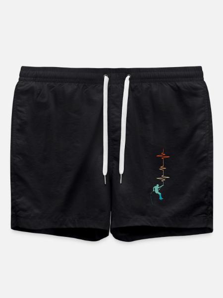 Heartbeat Climbing - Gift Idea - Swim Trunks - black