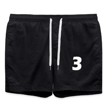 3 - Swim Trunks - black - Front - AI Model Male 185 light (185cm)