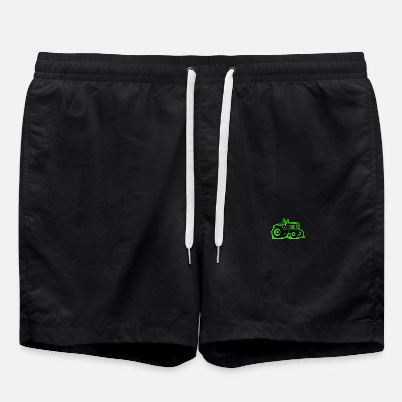 Tractor Agriculture Icon - Swim Trunks - black