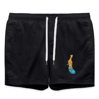 Giraffe Surfen Surfbrett Sommer - Badeshorts - Schwarz - Vorne - AI Model Male 185 light (185cm)
