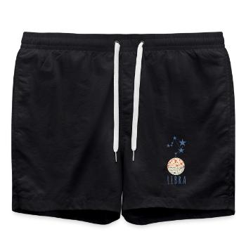 Das Sternbild Waage - Badeshorts - Schwarz - Vorne - AI Model Male 185 light (185cm)