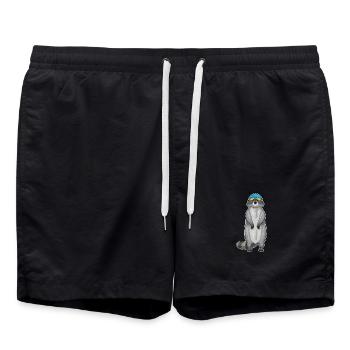 Été pour la baignée de natation des ratons laveurs - Short de bain - noir - Devant - AI Model Male 185 light (185cm)