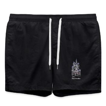 Neuschwanstein Castle, Bavaria, Germany - Swim Trunks - black - Front - AI Model Male 185 light (185cm)