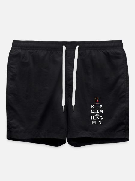 Keep Calm and Hangman - Swim Trunks - black