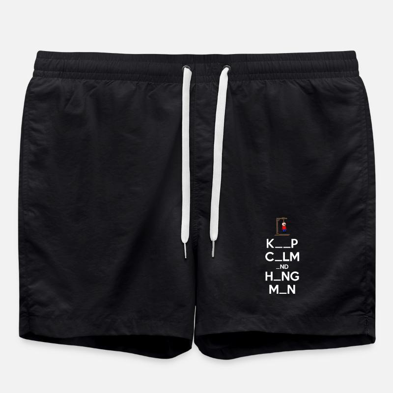 Keep Calm and Hangman - Swim Trunks - black