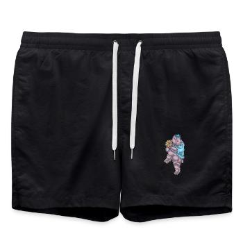 Hippopotamus Gant de baseball - Short de bain - noir - Devant - AI Model Male 185 light (185cm)