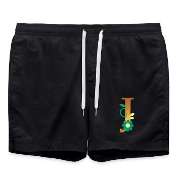 J - Short de bain - noir - Devant - AI Model Male 185 light (185cm)