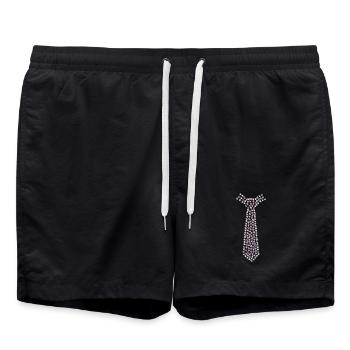 Tie made of cat's paws - Swim Trunks - black - Front - AI Model Male 185 light (185cm)