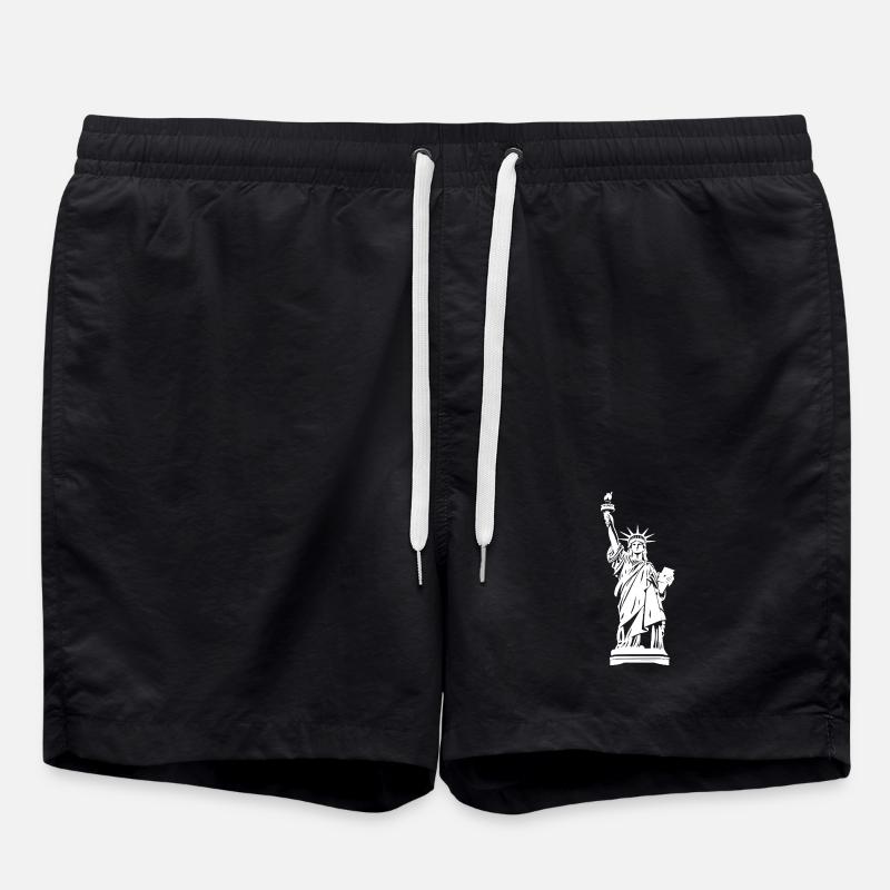 Statue of Liberty - Swim Trunks - black