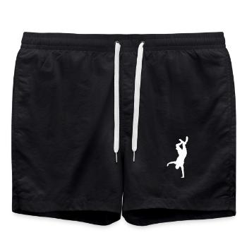 Silhouette de breakdance sur les mains - Short de bain - noir - Devant - AI Model Male 185 light (185cm)