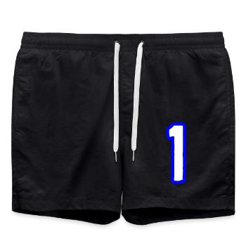 1 Symbole numérique - Short de bain - noir - Devant - AI Model Male 185 light (185cm)