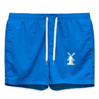 Dutch Grain Windmill for Wheat Flour - Swim Trunks - cobalt blue - Front