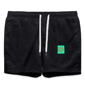 keltischer knoten 18 e 95 - Badeshorts - Schwarz - Vorne - AI Model Male 185 light (185cm)
