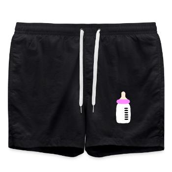 Bébé 2025 Naissance Fille Rose Famille - Short de bain - noir - Devant - AI Model Male 185 light (185cm)