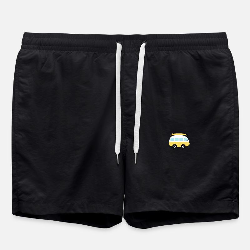 Petit van jaune - Short de bain - noir